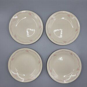 Vintage 90s Corelle by Corning English Breakfast Snack Plates 6.75" Set of 4